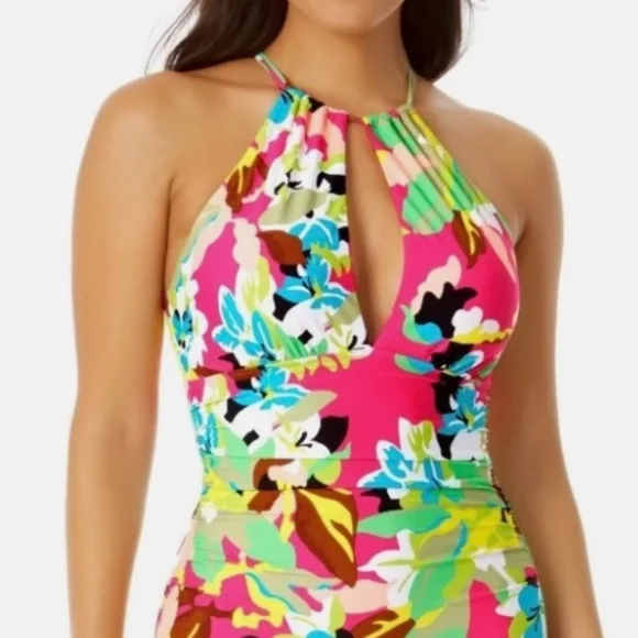 Anne Cole One Piece Womens Swimsuit Size 12 - NEW - Picture 1 of 6